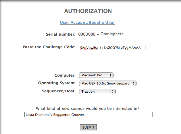 omnisphere authorization code generator